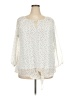 Beacon 100% Polyester Ivory 3/4 Sleeve Blouse Size XXL - photo 1