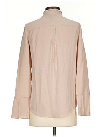 Theory Long Sleeve Silk Top (view 2)