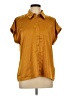 Hem & Thread Gold Short Sleeve Blouse Size L - photo 1