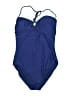 Old Navy Solid Blue One Piece Swimsuit Size L - photo 1