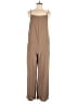 Unbranded 100% Polyester Solid Brown Jumpsuit Size L - photo 1