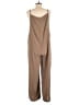 Unbranded 100% Polyester Solid Brown Jumpsuit Size L - photo 2