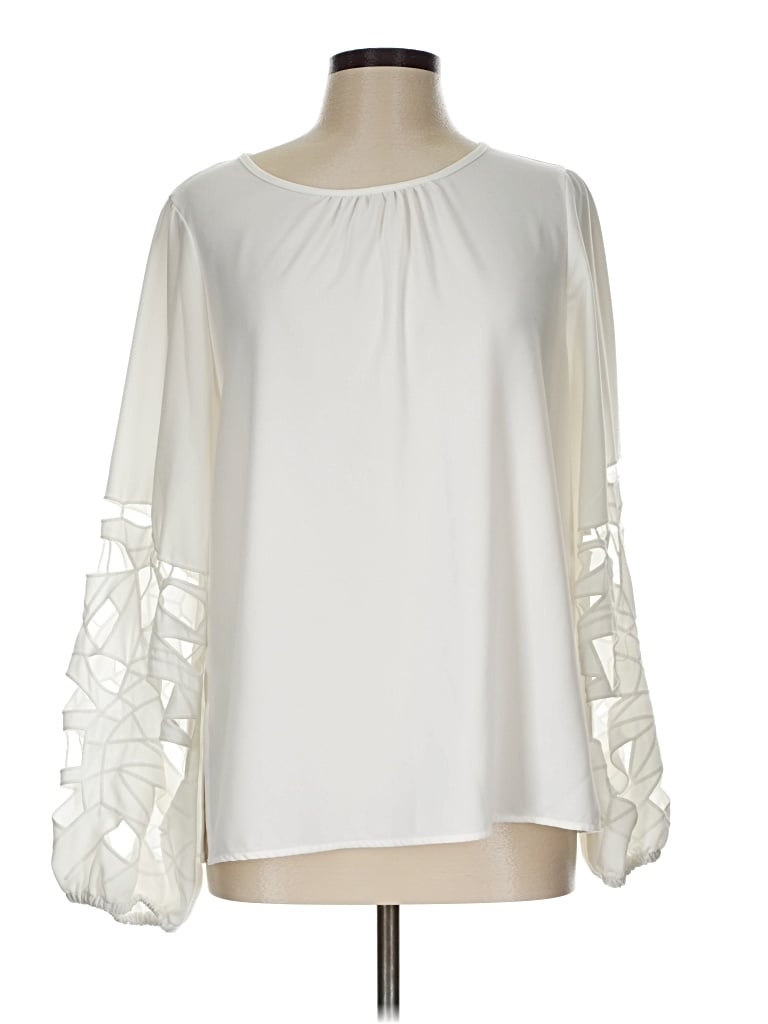 Pre-owned J By Joie Long Sleeve Blouse In Ivory