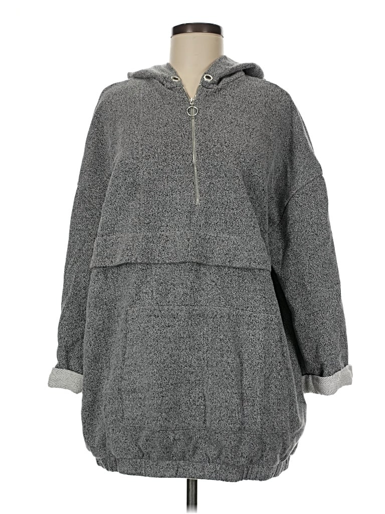 Pre-owned Zara Poncho In Gray