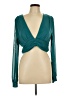 Sincerely Jules Teal Long Sleeve Blouse Size L - photo 1
