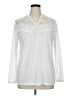 Faded Glory Silver Ivory Long Sleeve Blouse Size XL - photo 1