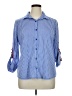 New York Laundry 100% Polyester Blue 3/4 Sleeve Blouse Size XL - photo 1