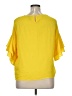 Papillon 100% Polyester Yellow Short Sleeve Top Size 1X - photo 2