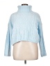 Hippie Rose 100% Polyester Blue Turtleneck Sweater Size XL - photo 1