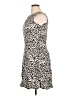 AB Studio 100% Rayon Animal Print Ivory Cocktail Dress Size 14 - photo 5