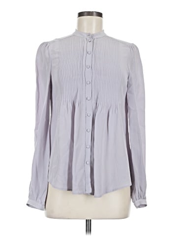 Tara Jarmon Long Sleeve Silk Top (view 1)