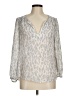 Joie 100% Silk Silver 3/4 Sleeve Silk Top Size M - photo 1