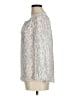 Joie 100% Silk Silver 3/4 Sleeve Silk Top Size M - photo 5