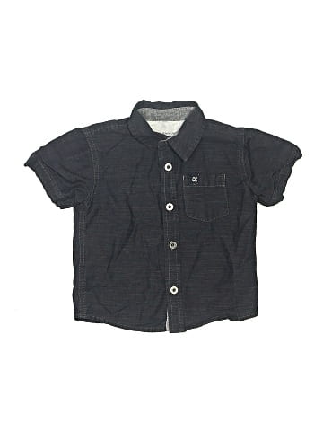 CALVIN KLEIN JEANS Short Sleeve Button-Down Shirt (view 1)