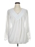 Peter Nygard 100% Polyester White Long Sleeve Blouse Size 1X (estimated) - photo 1