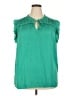 J by Joie 100% Polyester Green Sleeveless Blouse Size 2X - photo 1