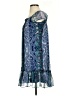 Angie 100% Polyester Paisley Blue Cocktail Dress Size S - photo 5