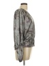 Maison d' Amelie 100% Polyester Metallic Silver Long Sleeve Blouse Size L - photo 4