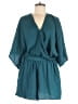 Lularoe 100% Polyester Solid Teal Romper Size S - photo 1