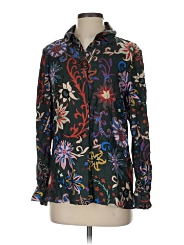 Tory Burch Long Sleeve Silk Top (view 1)
