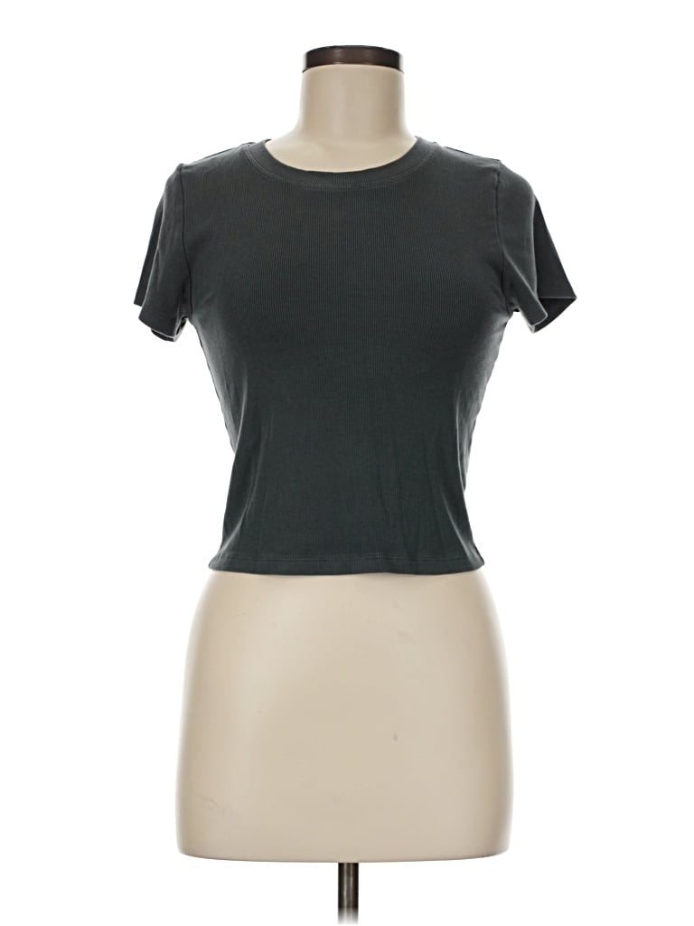 Pre-owned Wilfred Free Short Sleeve Top Gray Crew Neck Tops