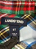 Lands' End 100% Cotton Plaid Teal Blue Long Sleeve Button-Down Shirt Size 6 (tall) - photo 7