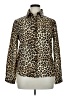 CBR Animal Print Brown Long Sleeve Blouse Size XL - photo 1