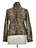 CBR Animal Print Brown Long Sleeve Blouse Size XL - photo 2