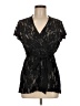 Alfani 100% Nylon Black Short Sleeve Top Size M - photo 1