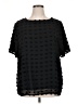 Fashion 100% Polyester Black Short Sleeve Blouse Size XXL - photo 1