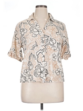 Como Black Short Sleeve Blouse