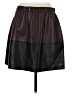 Vince. 100% Leather Color Block Black Leather Skirt Size S - photo 2
