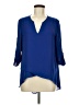 Alfani 100% Polyester Blue 3/4 Sleeve Blouse Size 6 - photo 1