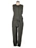 Pure Navy Solid Gray Jumpsuit Size L - photo 1