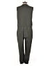 Pure Navy Solid Gray Jumpsuit Size L - photo 2