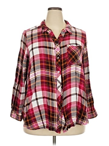Intro 3/4 Sleeve Button-Down Shirt (view 1)