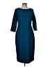 Boden 100% Polyester Solid Teal Casual Dress Size 10 - photo 1