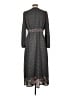 Max Studio 100% Polyester Paisley Gray Casual Dress Size L - photo 2