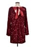 Unbranded 100% Polyester Stars Burgundy Cocktail Dress Size M - photo 2