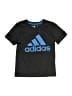 Adidas 100% Polyester Black Gray Active T-Shirt Size 5 - photo 1