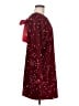 Unbranded 100% Polyester Stars Burgundy Cocktail Dress Size M - photo 4