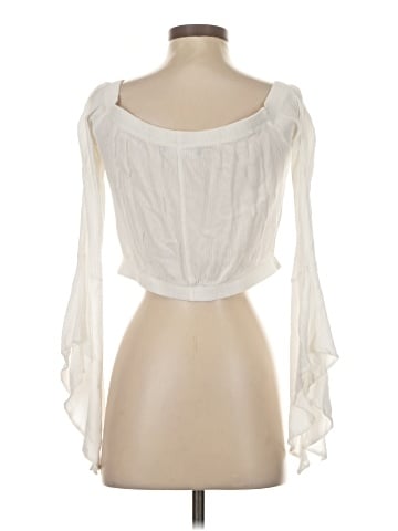 Blue Blush 3/4 Sleeve Blouse (view 2)