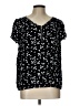 Ann Taylor LOFT Outlet Black Short Sleeve Blouse Size L - photo 1