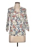 Daniel Rainn 100% Rayon Floral Ivory 3/4 Sleeve Blouse Size L - photo 1