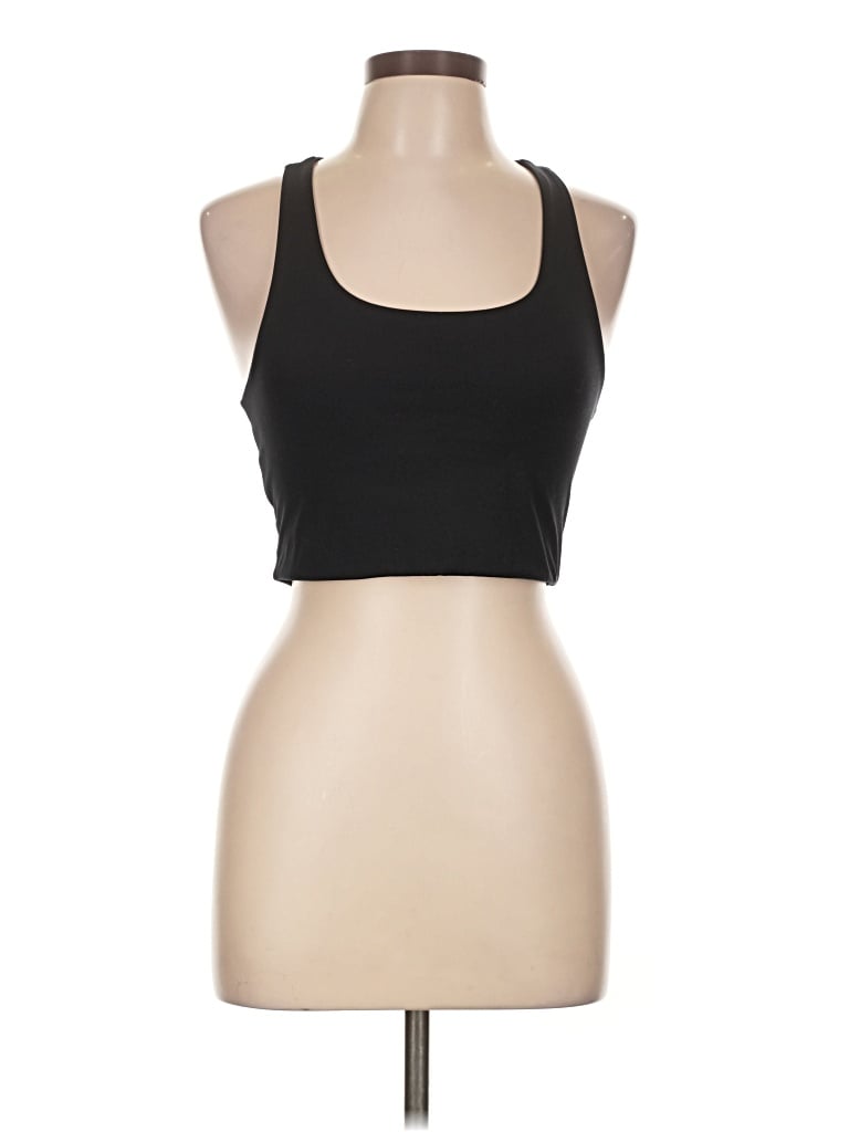 Pre-owned Girlfriend Collective Tank Top Black Halter Neckline Tops