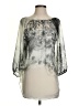Kay Celine Silver 3/4 Sleeve Blouse Size S - photo 1