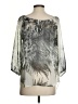 Kay Celine Silver 3/4 Sleeve Blouse Size S - photo 2