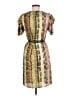 FIGLEAVES 100% Polyester Print Yellow Cocktail Dress Size 8 - photo 2