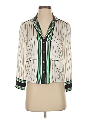 Kate Moss Equipment 3/4 Sleeve Silk Top (view 1)