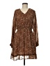 Hayden 100% Polyester Paisley Brown Casual Dress Size M - photo 1